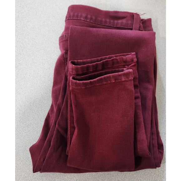 Aphrodite Burgundy High Waisted Skinny Distressed Jeans 9 Lightweight Soft - Picture 8 of 8